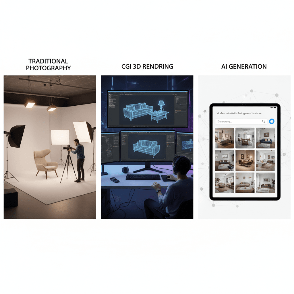 CGI, AI, or Camera? Choosing Your Product Imagery Method in 2025